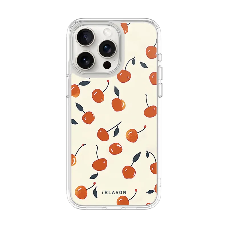iPhone 15 Pro Max Halo MagSafe Cute Phone Case - Sweet Cherries