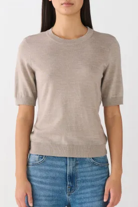 IVY-Essex SS O-neck Knit - Beige Melange
