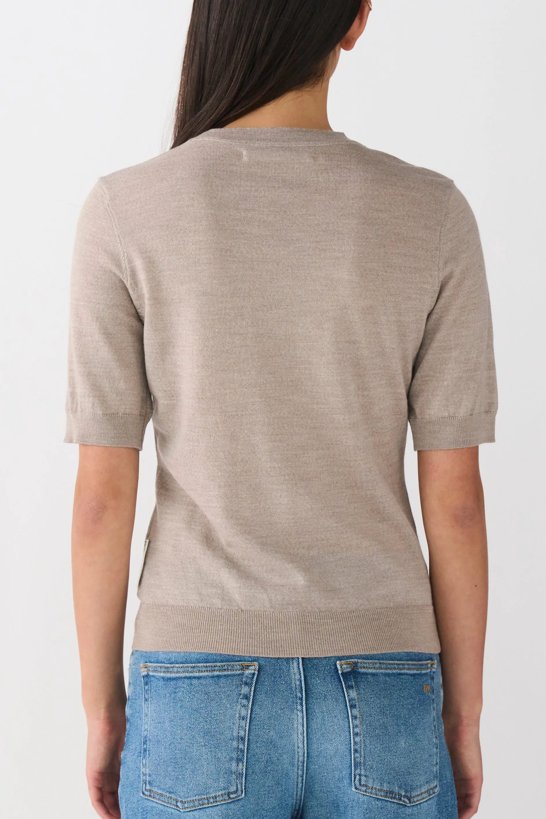 IVY-Essex SS O-neck Knit - Beige Melange