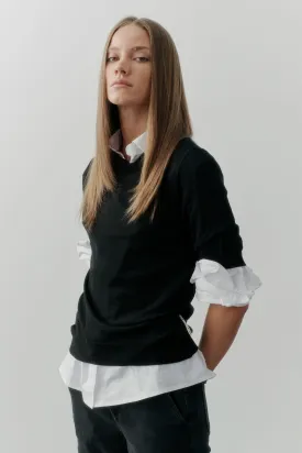 IVY-Essex SS O-neck Knit - Black
