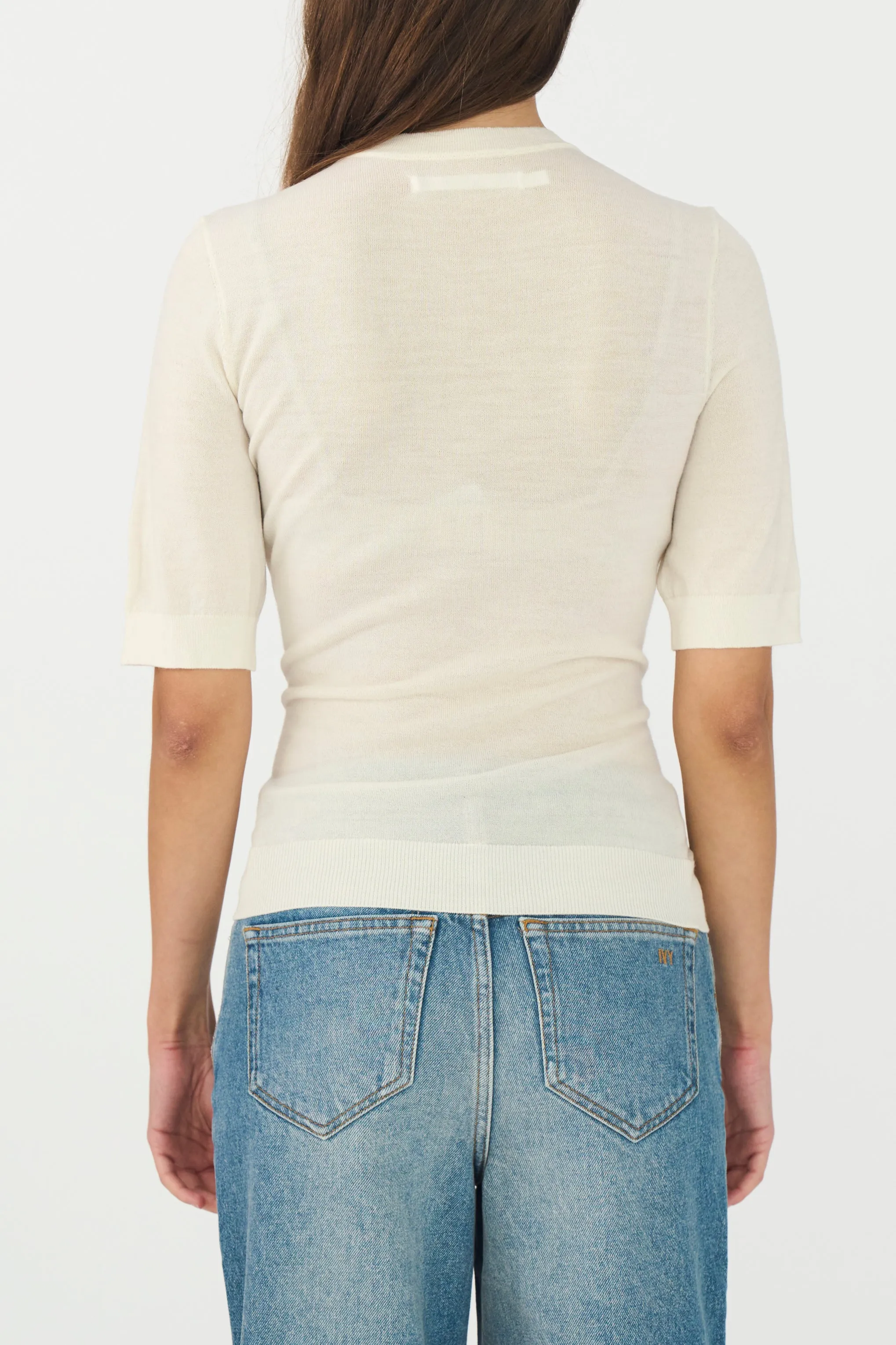 IVY-Essex SS O-neck Knit - Ecru