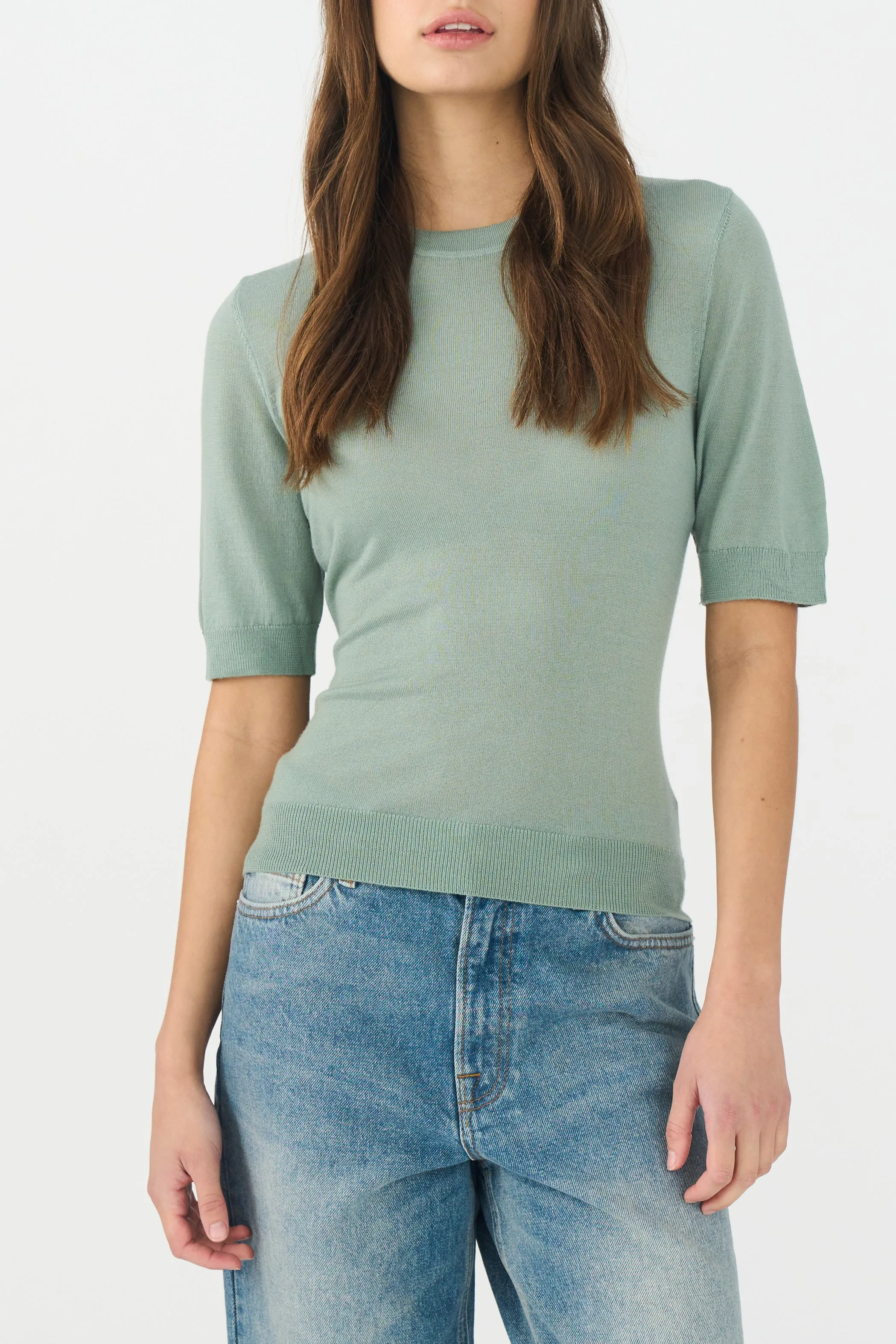 IVY-Essex SS O-neck Knit - Mint