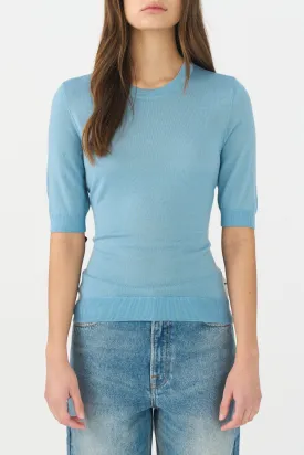 IVY-Essex SS O-neck Knit - Steel Blue