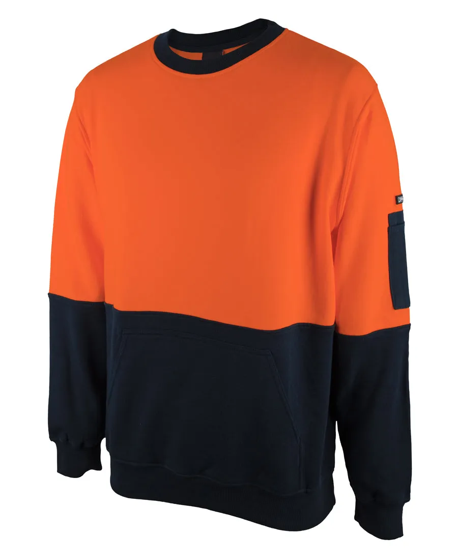 Jb’s Hi Vis 310 Cotton Crew Neck Fleece - 6HVCM