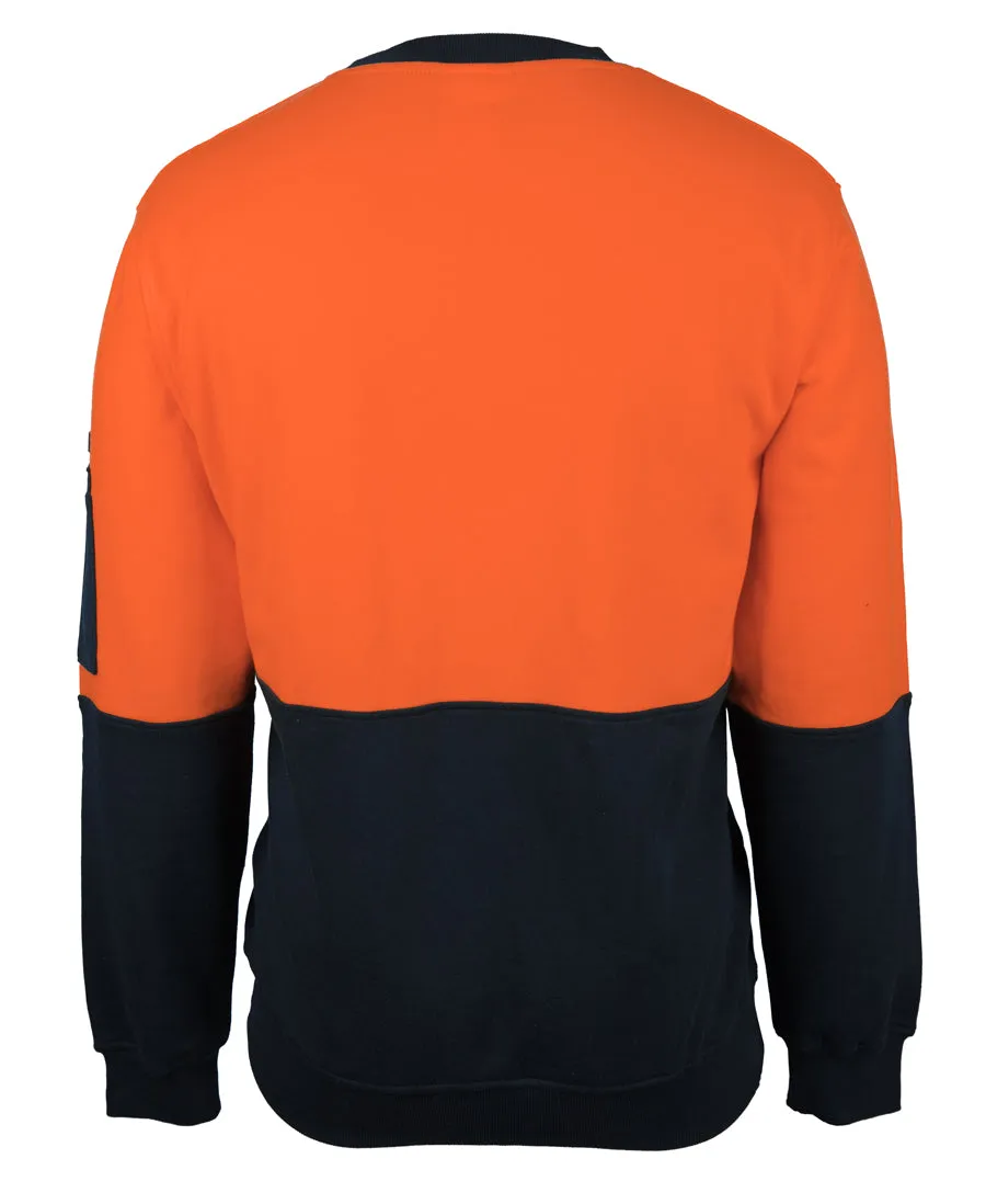 Jb’s Hi Vis 310 Cotton Crew Neck Fleece - 6HVCM