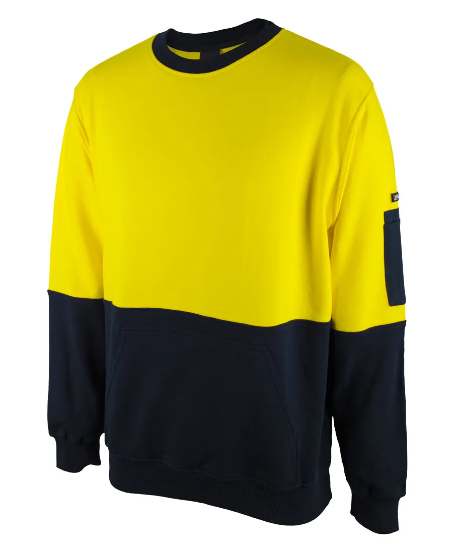 Jb’s Hi Vis 310 Cotton Crew Neck Fleece - 6HVCM