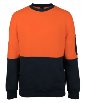 Jb’s Hi Vis 310 Cotton Crew Neck Fleece - 6HVCM