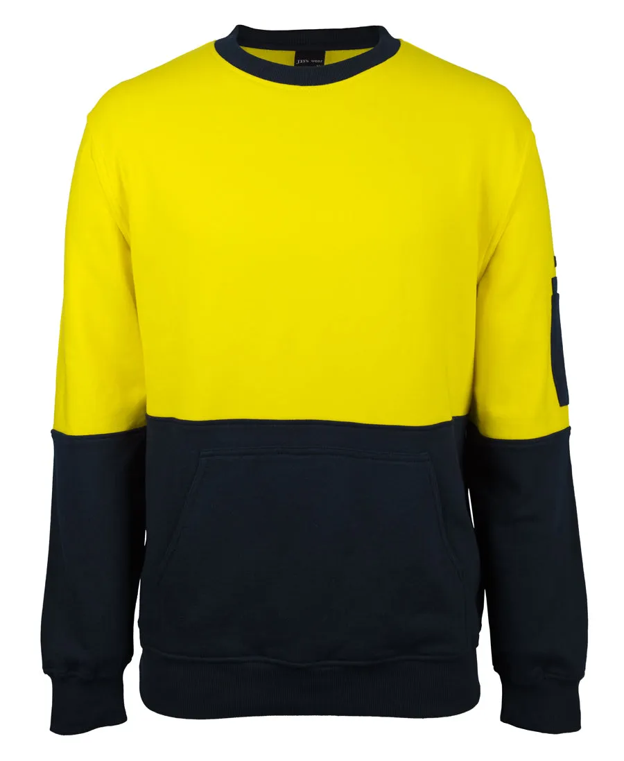 Jb’s Hi Vis 310 Cotton Crew Neck Fleece - 6HVCM