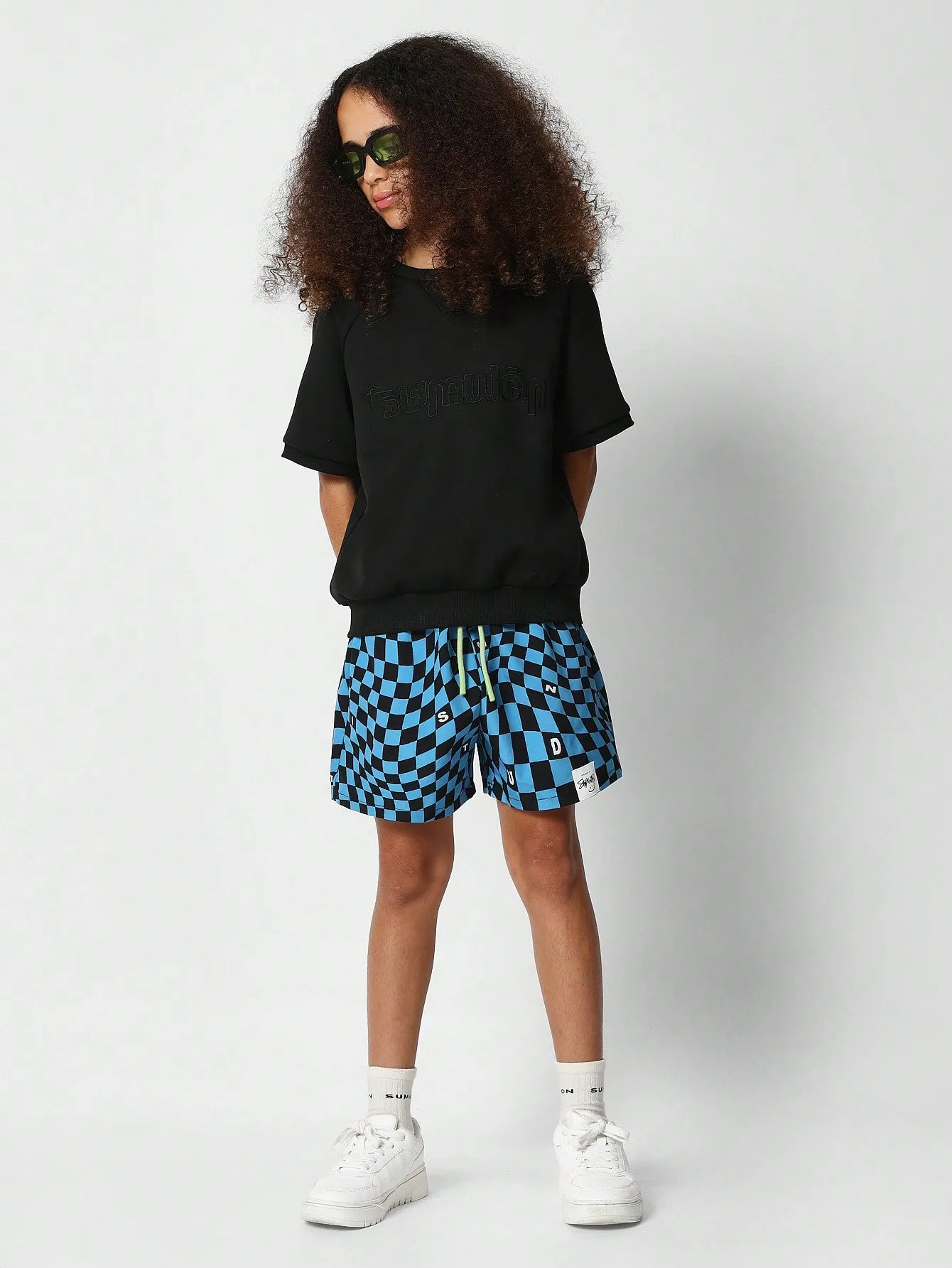 Kids Unisex Sweat Tee With Front Print