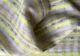 Lemon Chiffon Jaspe-Inspired Stripe Blend Bouclé  (Made in Italy)