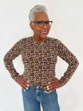 Leopard Print Crew Sweater