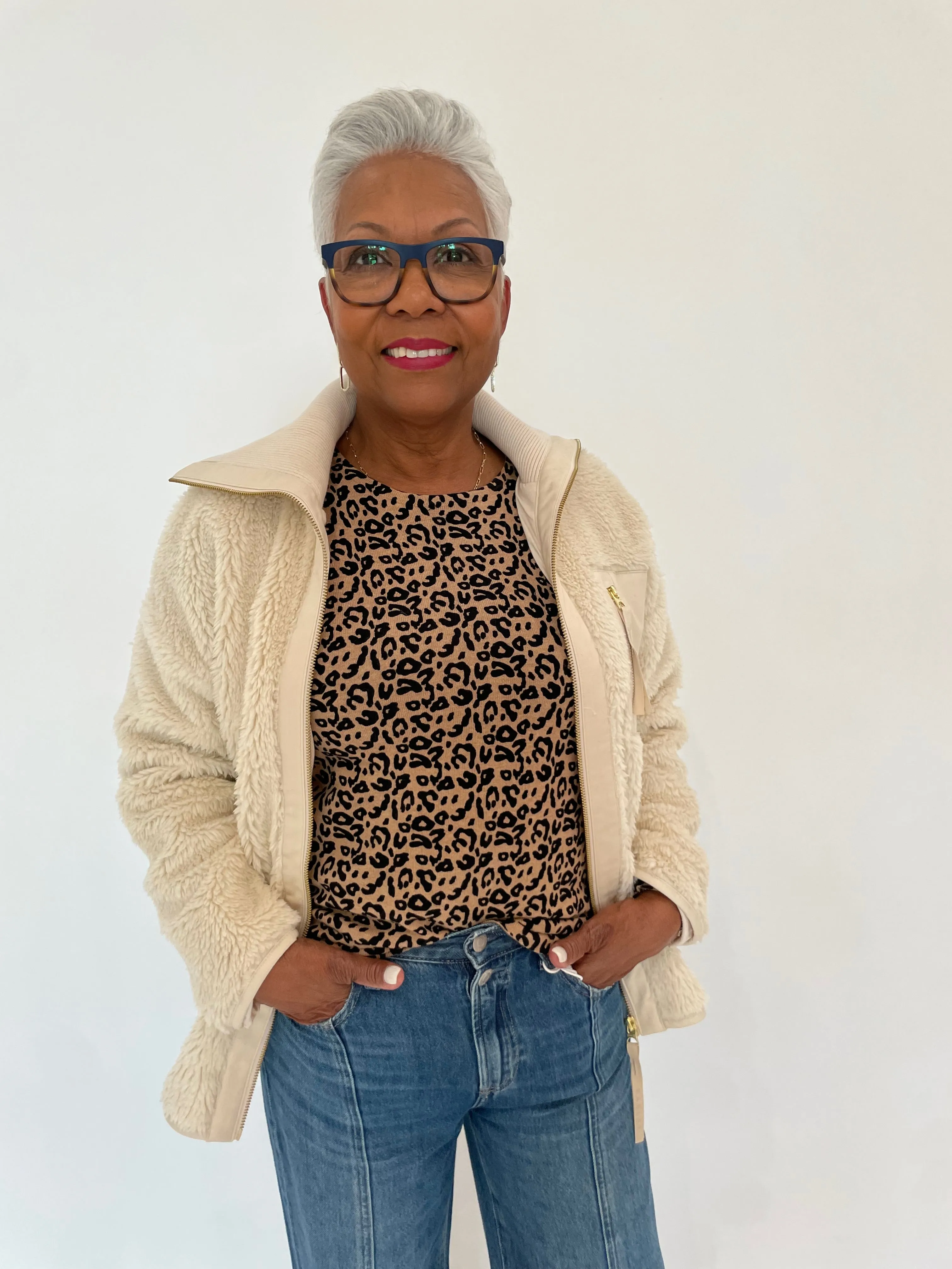 Leopard Print Crew Sweater