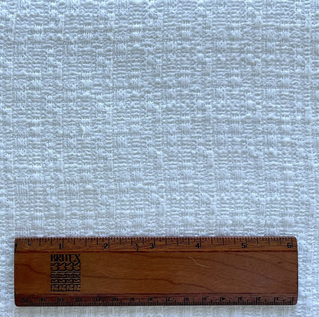 Light to Mid-Weight Dove White Selvedged Wool Bouclé (Made in Italy)