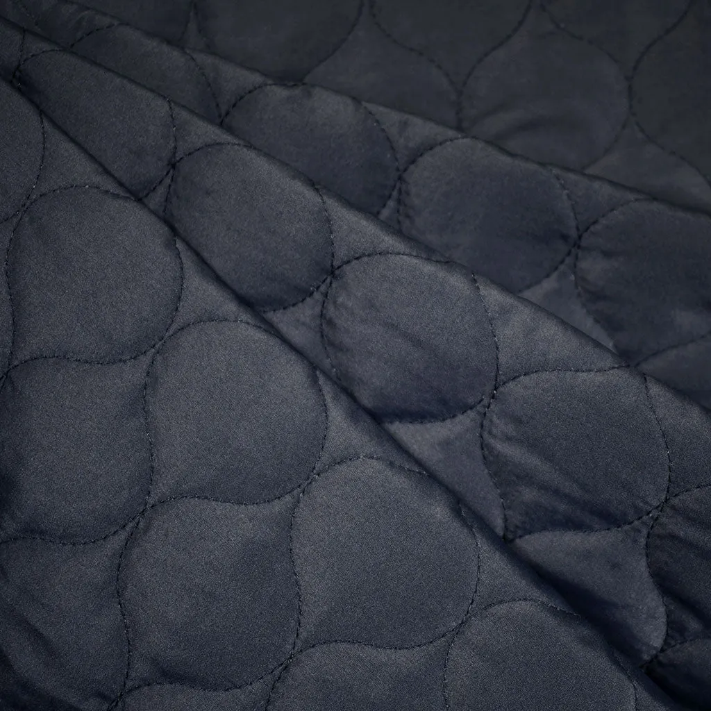 Light Weight Matte Bubble Quilted Puff Coating Navy