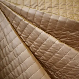 Light Weight Stripe Quilted Puff Coating Camel