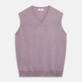 Lilac Heather Ifor Cashmere Slipover