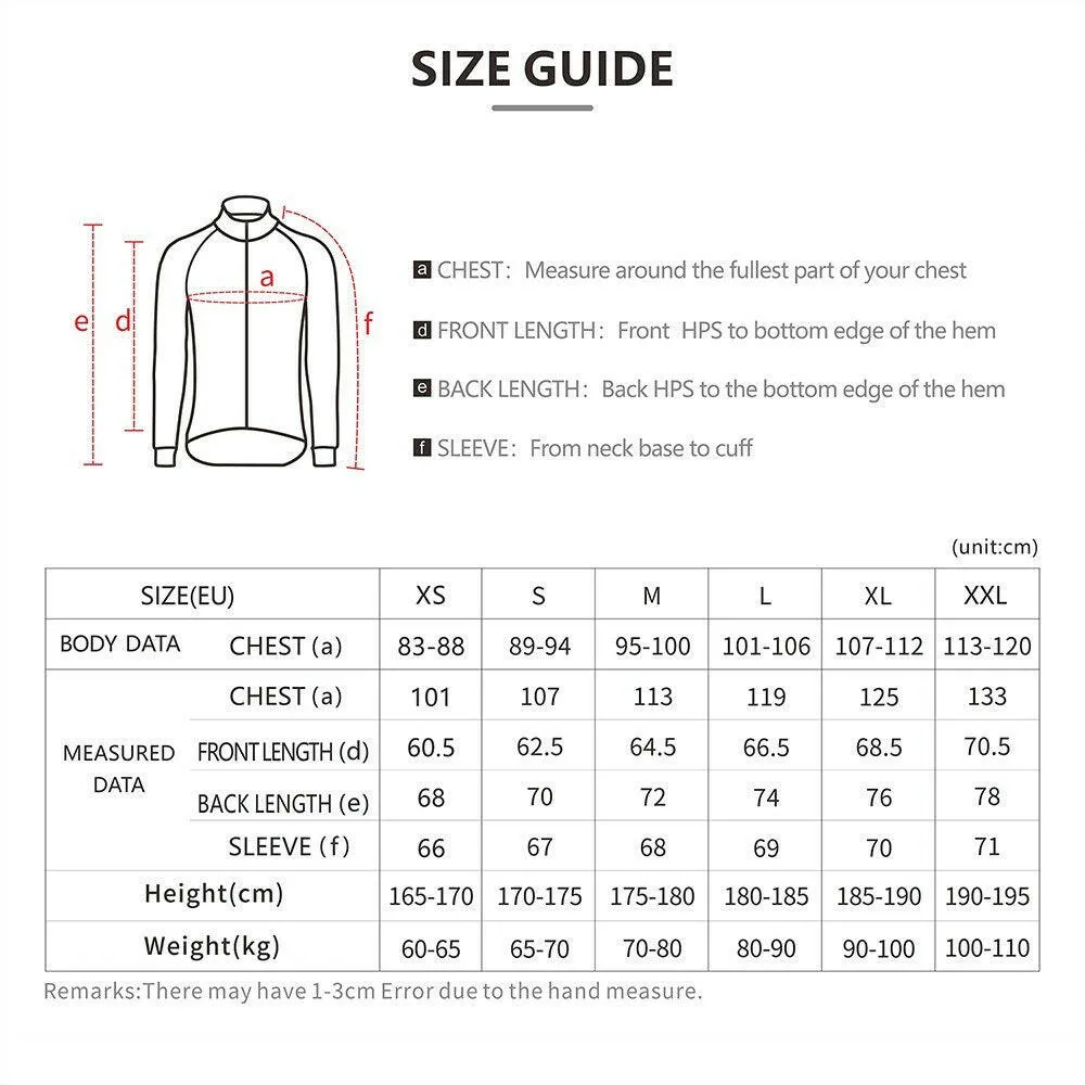 Lixada Men's Outdoor Cycling Jacket Winter Thermal Breathable Comfortable Long Sleeve Coat Water Resistant Riding Sportswear