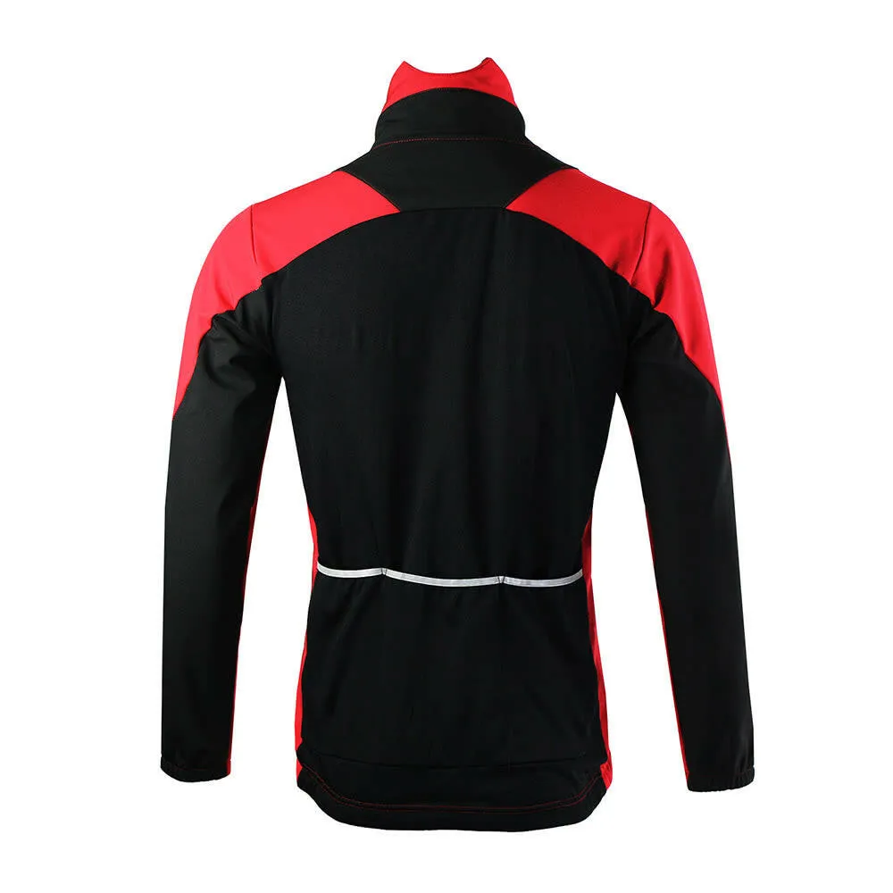 Lixada Men's Outdoor Cycling Jacket Winter Thermal Breathable Comfortable Long Sleeve Coat Water Resistant Riding Sportswear