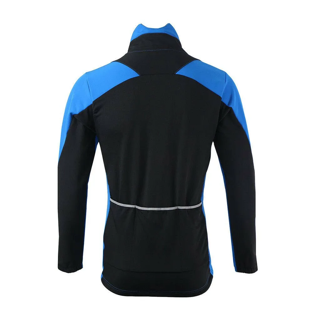 Lixada Men's Outdoor Cycling Jacket Winter Thermal Breathable Comfortable Long Sleeve Coat Water Resistant Riding Sportswear