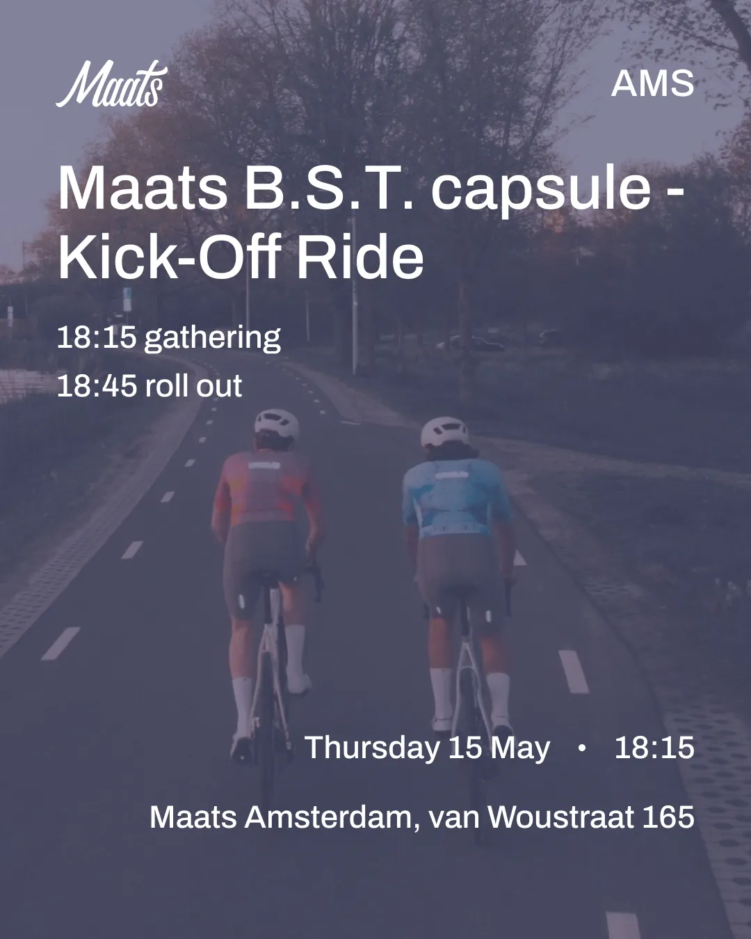 Maats Blood, Sweat and Tears - Kick-off Ride