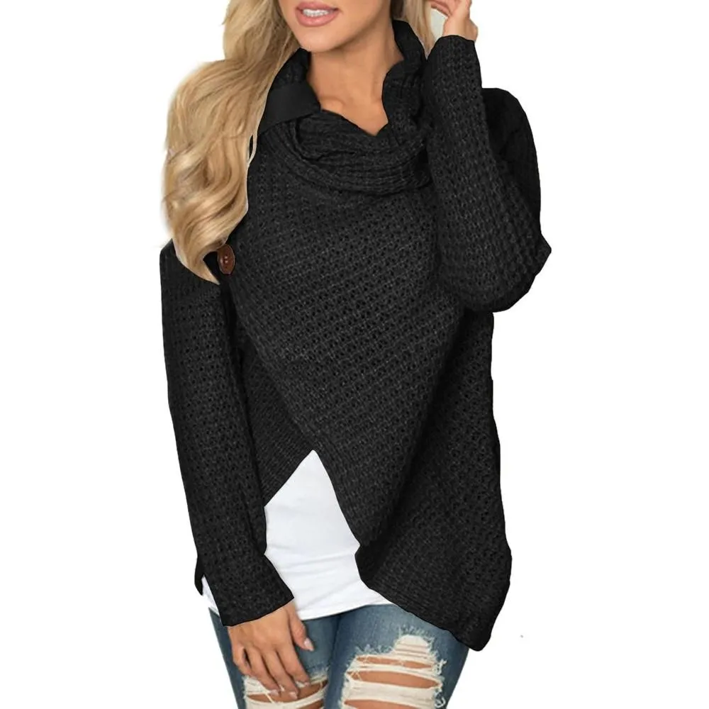 malianna Women Knitted Long Sleeve O-Neck Solid Girl Sweater Pullover Tops Blouse Shirt Pullovers Winter Clothing