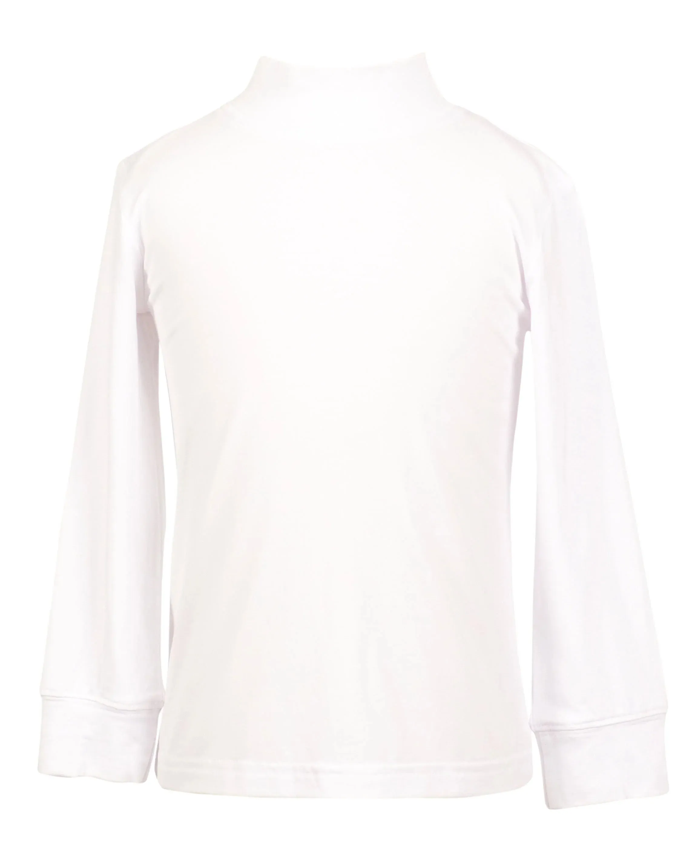 Molly Mock Collar Shirt-White