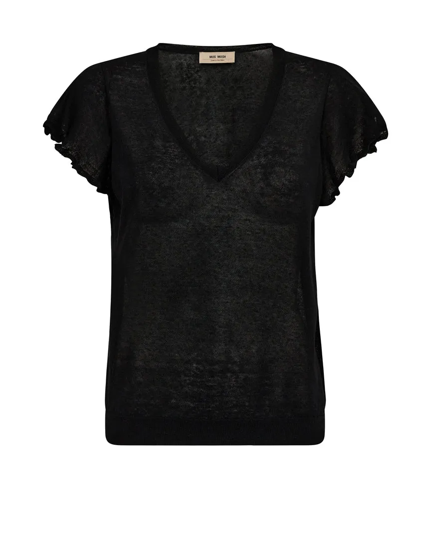 Mos Mosh Ganna V-Neck Knit Top