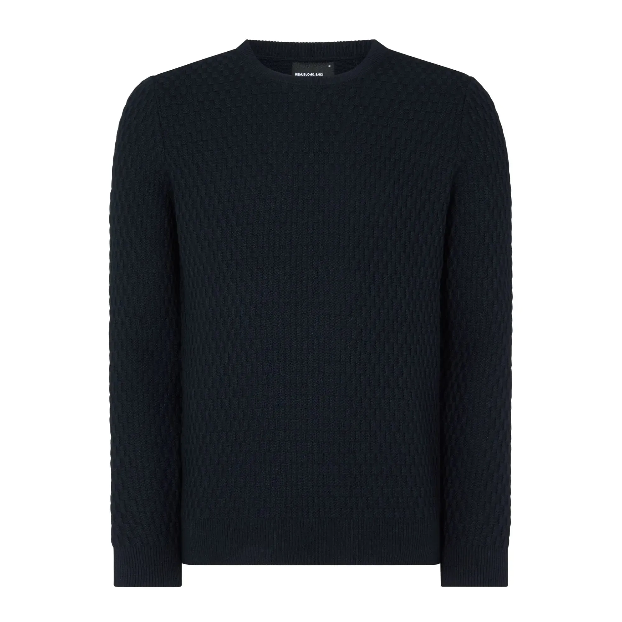 Navy Crew-Neck Knitted Jumper