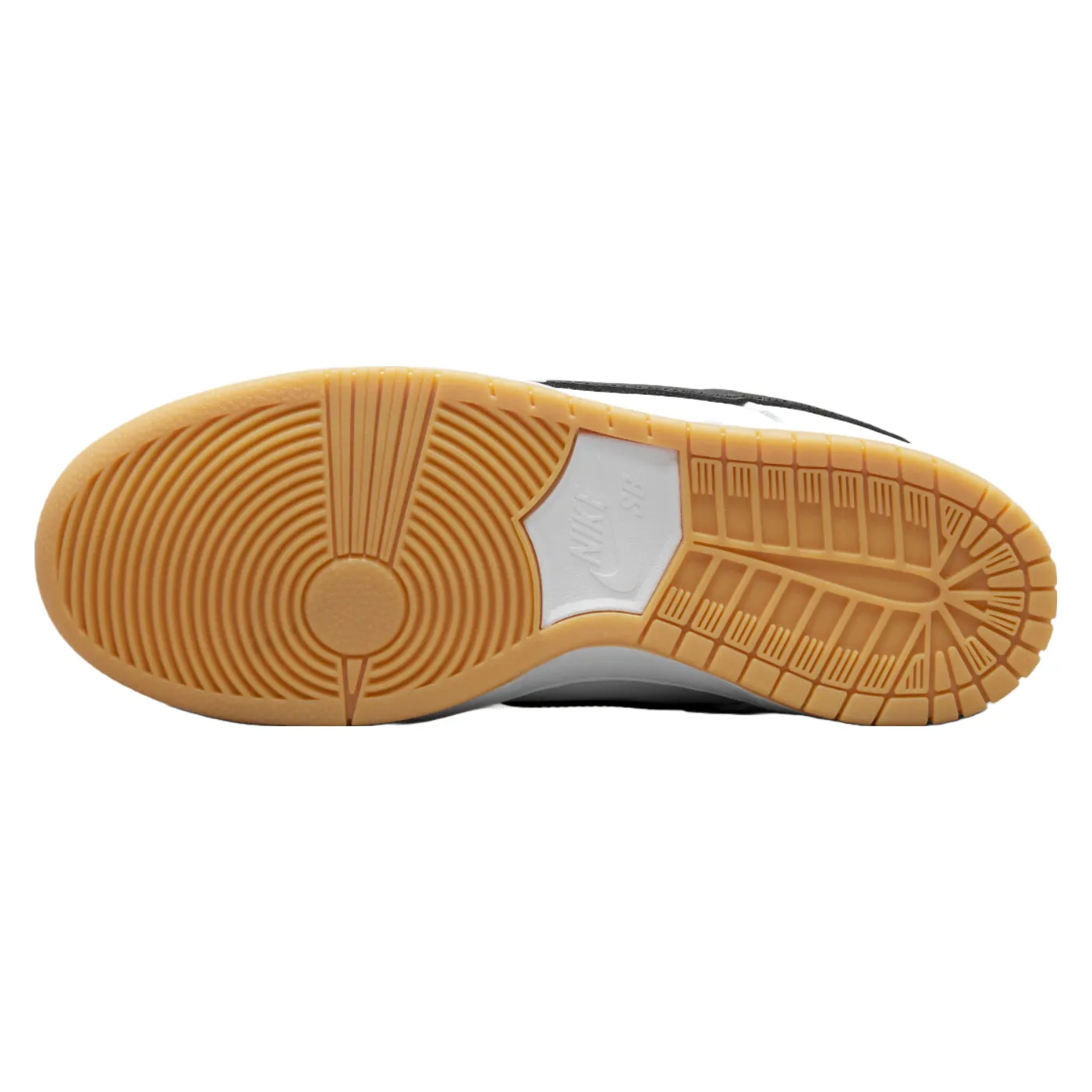Nike SB Dunk Low - White / Black - White - Gum Light Brown