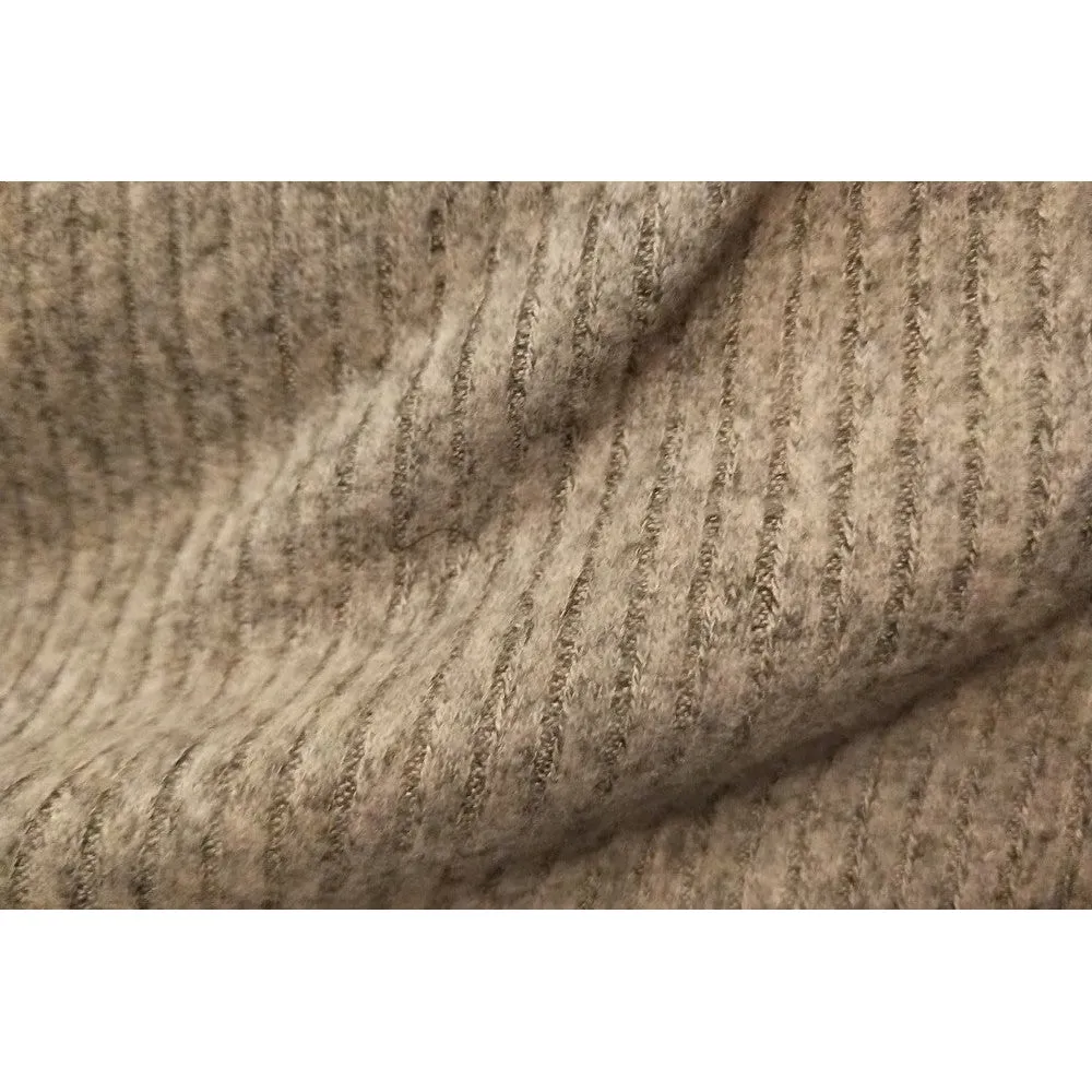 oatmeal -Ribbed knit - sold by 1/2mtr