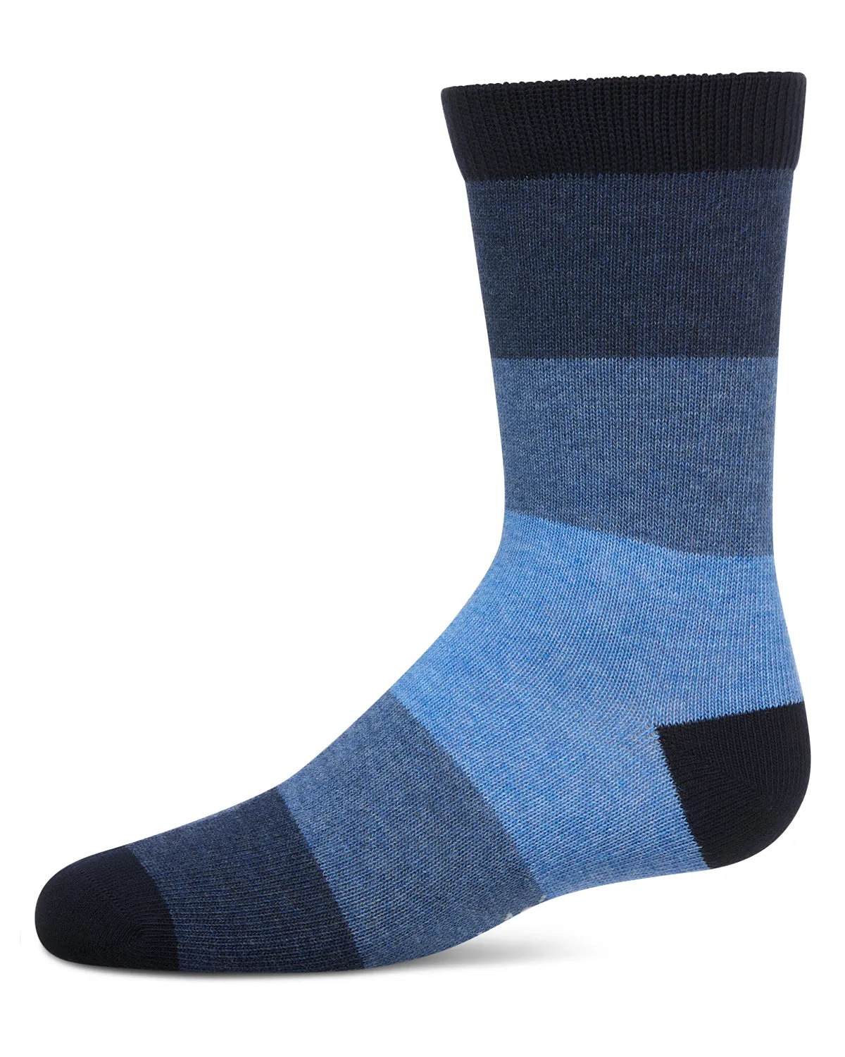 Ombre Color Block Boys Cotton Blend Crew Sock