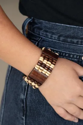 Paparazzi Bracelet ~ Aruba Attire - Brown