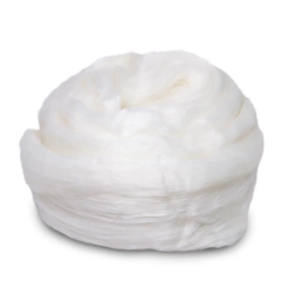 Paradise Fibers Pearly Polwarth - 50/50 Precious Pearl Infused Cellulose and Polwarth Top Micro Blend
