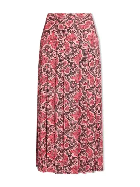 Pink snakeskin print Sienna maxi skirt
