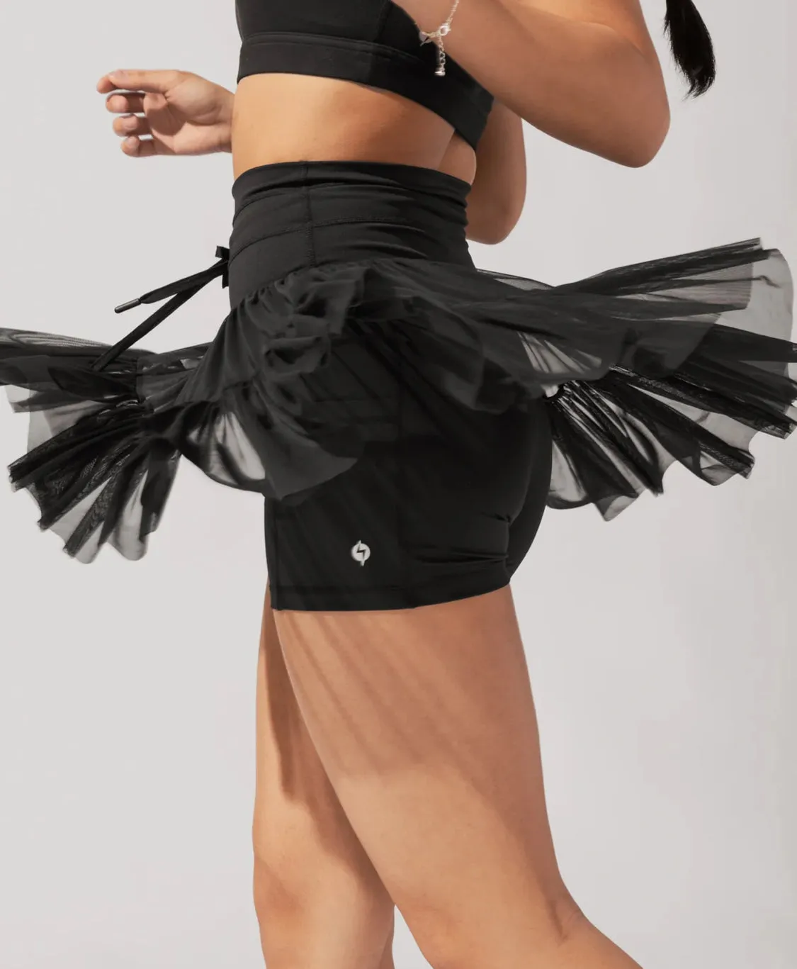 POPFLEX BLACK PIROUETTE SKORT