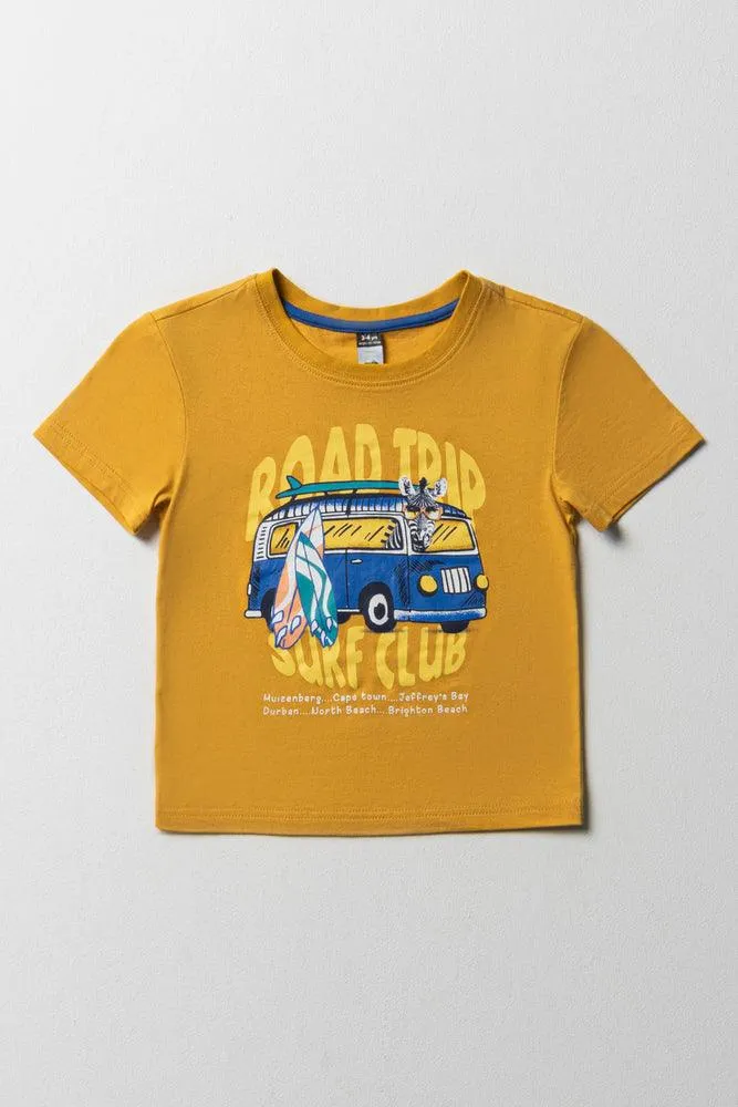 Road-Trip Printed T-Shirt Yellow