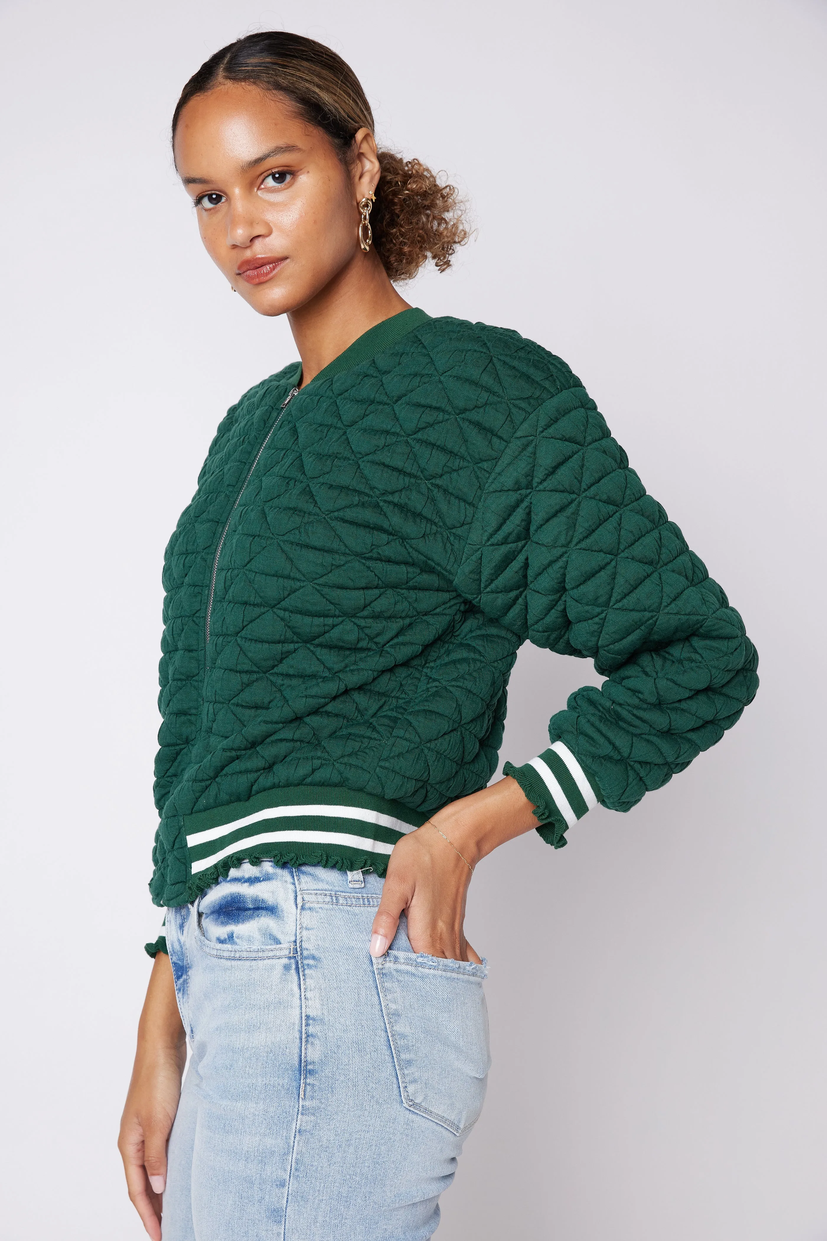SALE - Jamie Zip Front Quilted Jacket