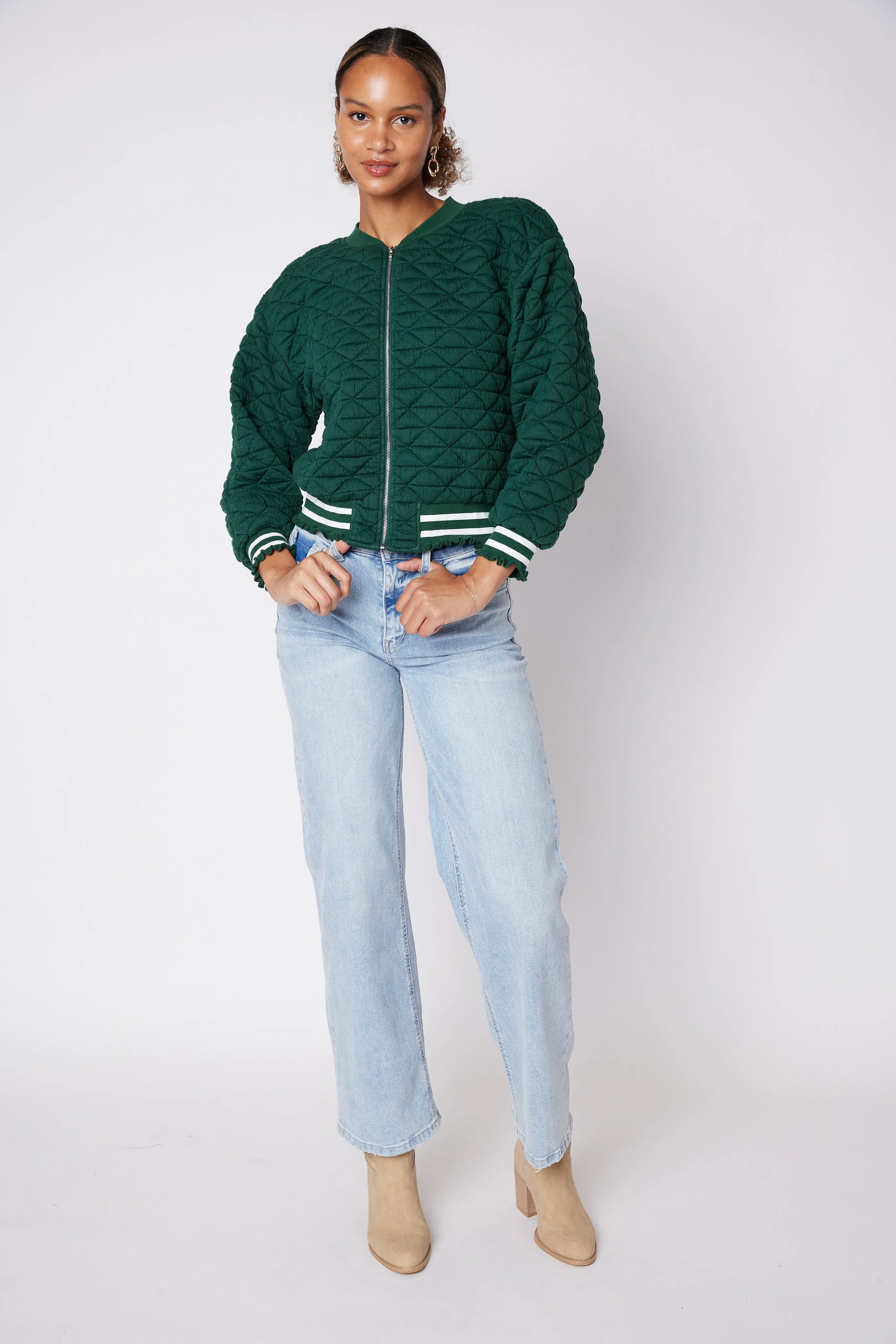 SALE - Jamie Zip Front Quilted Jacket