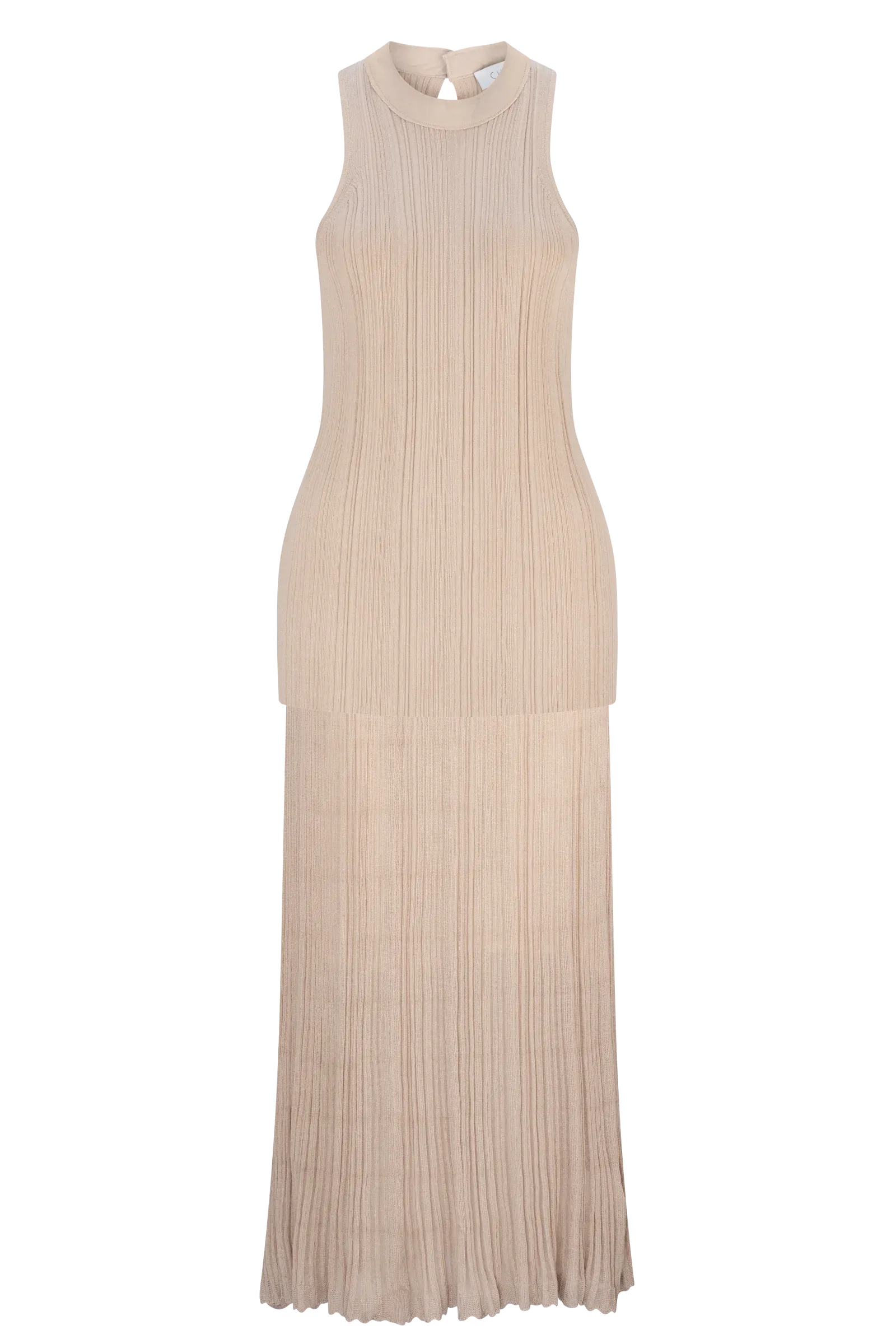 Savannah Ribbed High Neck Knit - Oatmeal