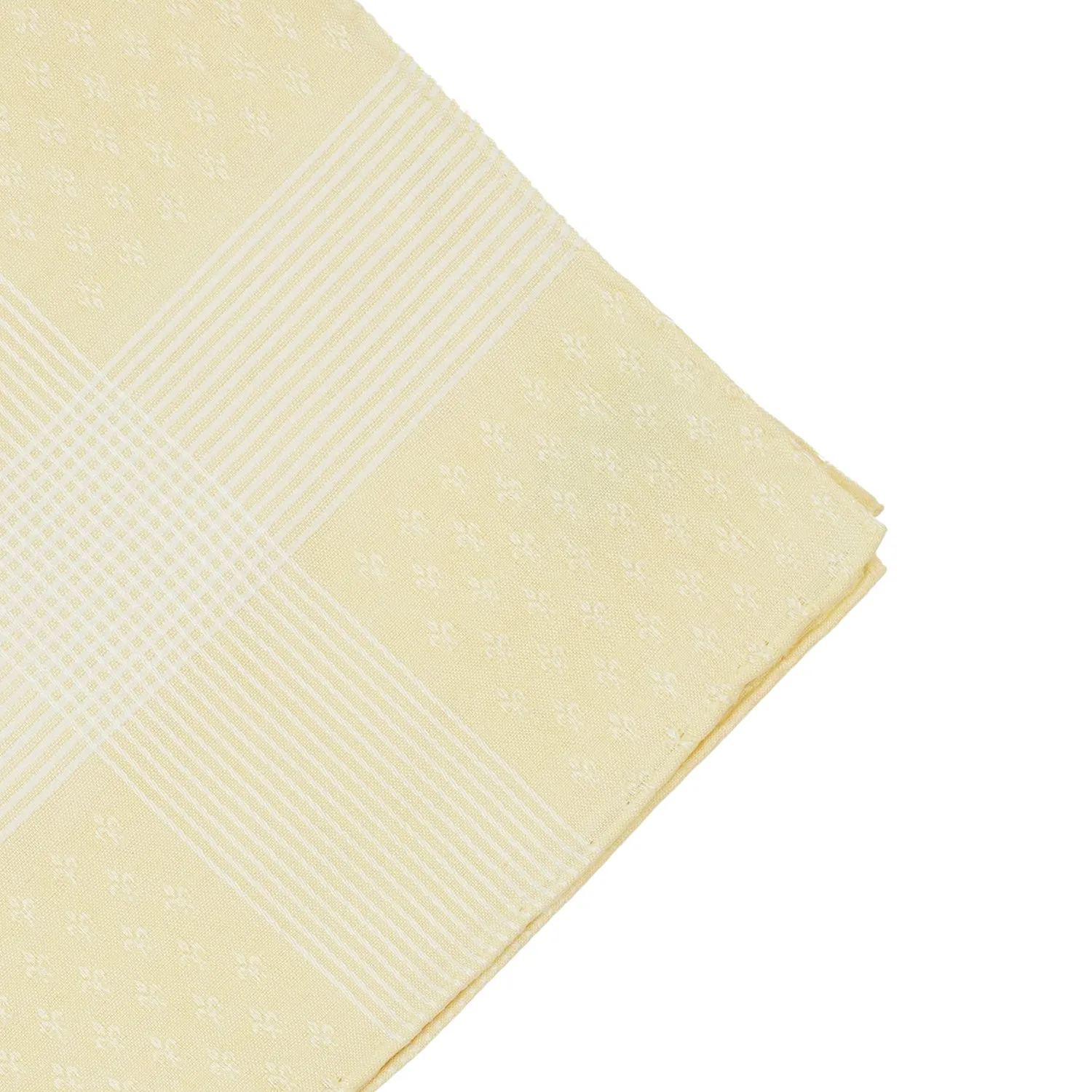 Simonnot Godard Fleur de Lys Jacquard Lemon Pocket Square