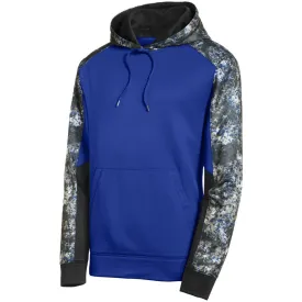 Sport-Tek Men's True Royal/True Royal Sport-Wick Mineral Freeze Fleece Colorblock Hooded Pullover
