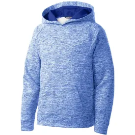 Sport-Tek Youth True Royal Electric Heather PosiCharge Fleece Hooded Pullover