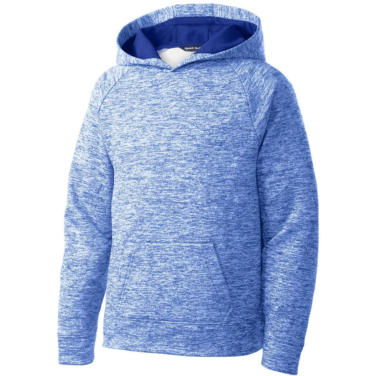 Sport-Tek Youth True Royal Electric Heather PosiCharge Fleece Hooded Pullover