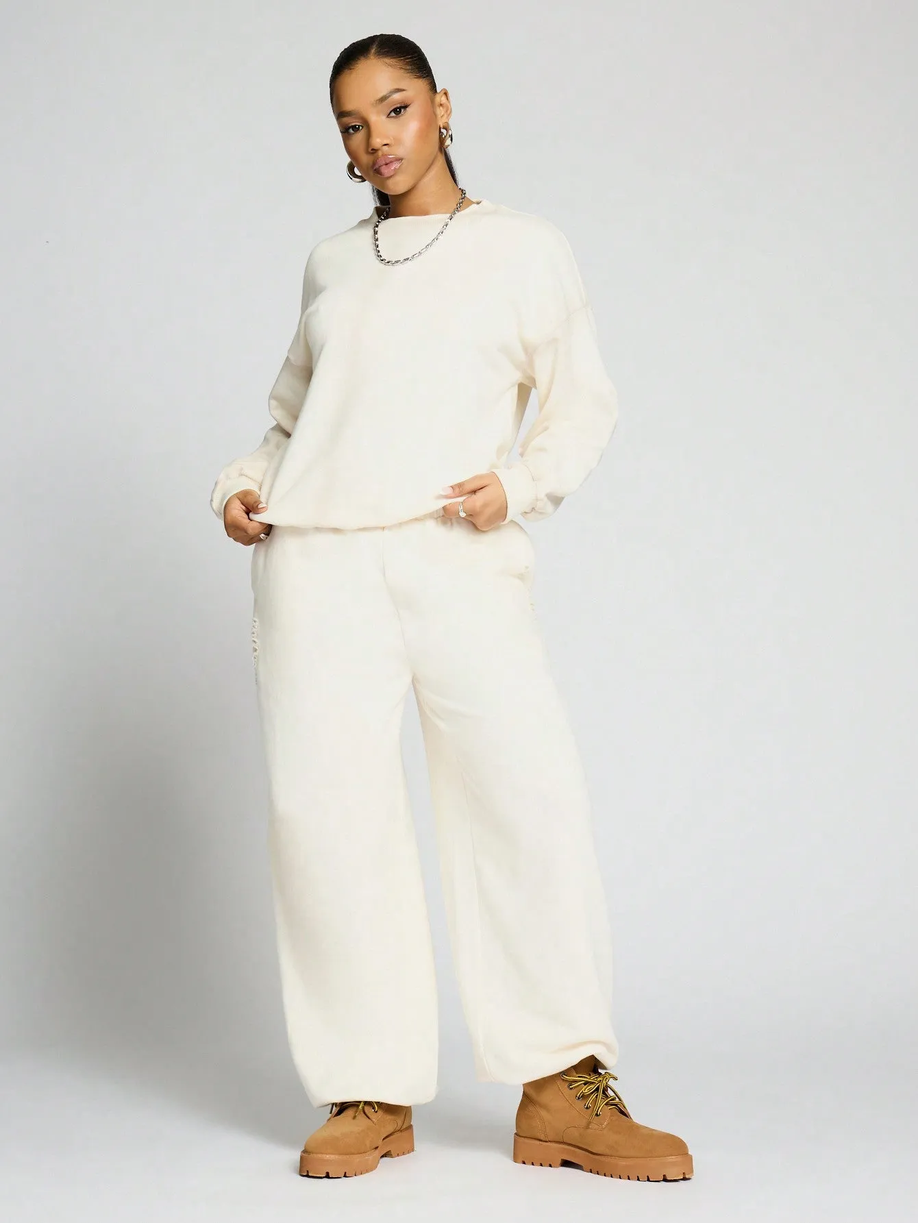 SUMWON WOMEN Oversized Pull On Sweatshirt
