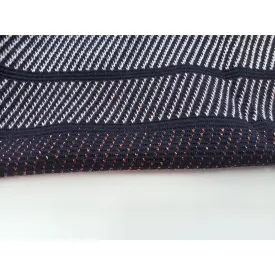 Terry- striped metallic knit