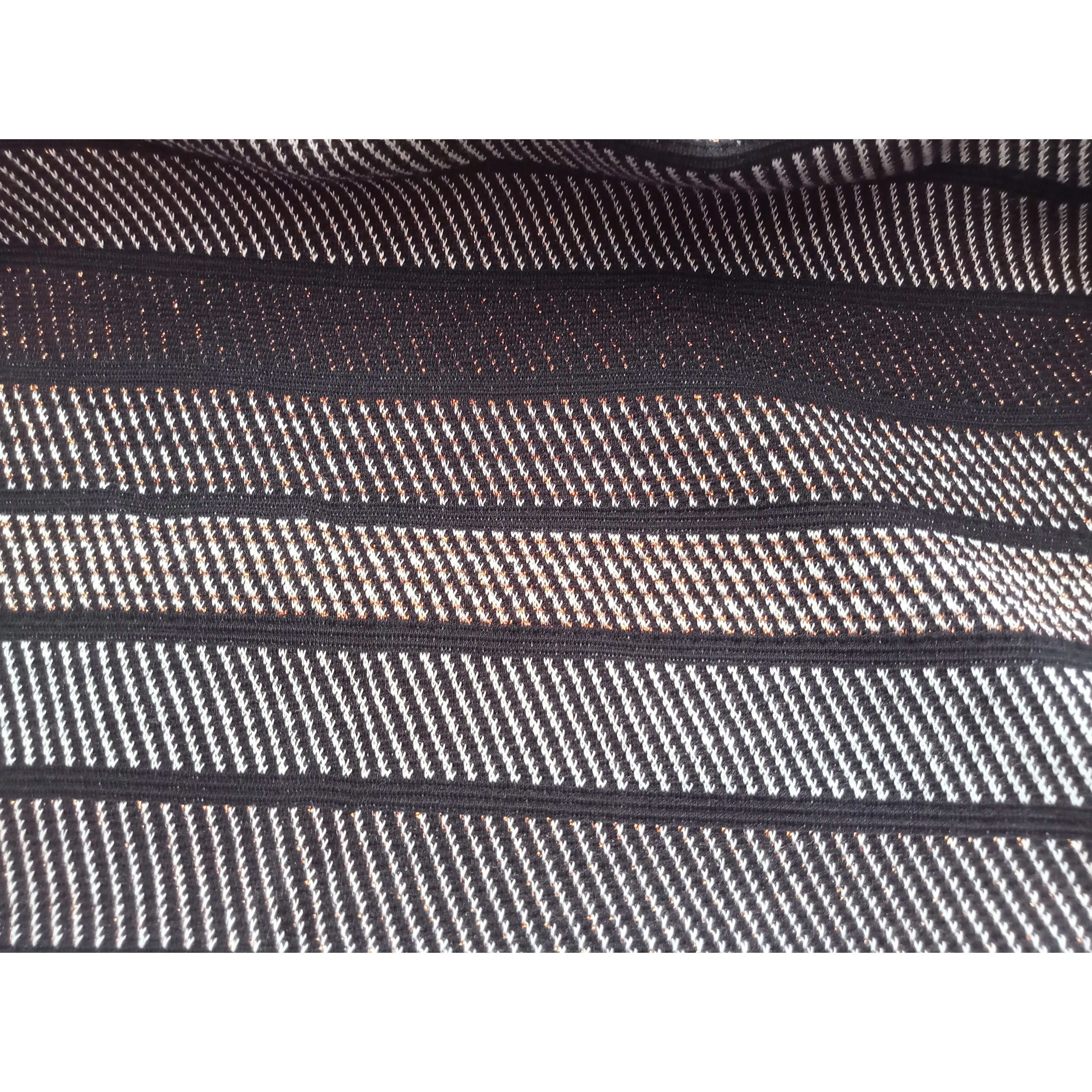 Terry- striped metallic knit