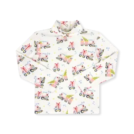 Tiny Tot Turtleneck - All Aboard, Pink