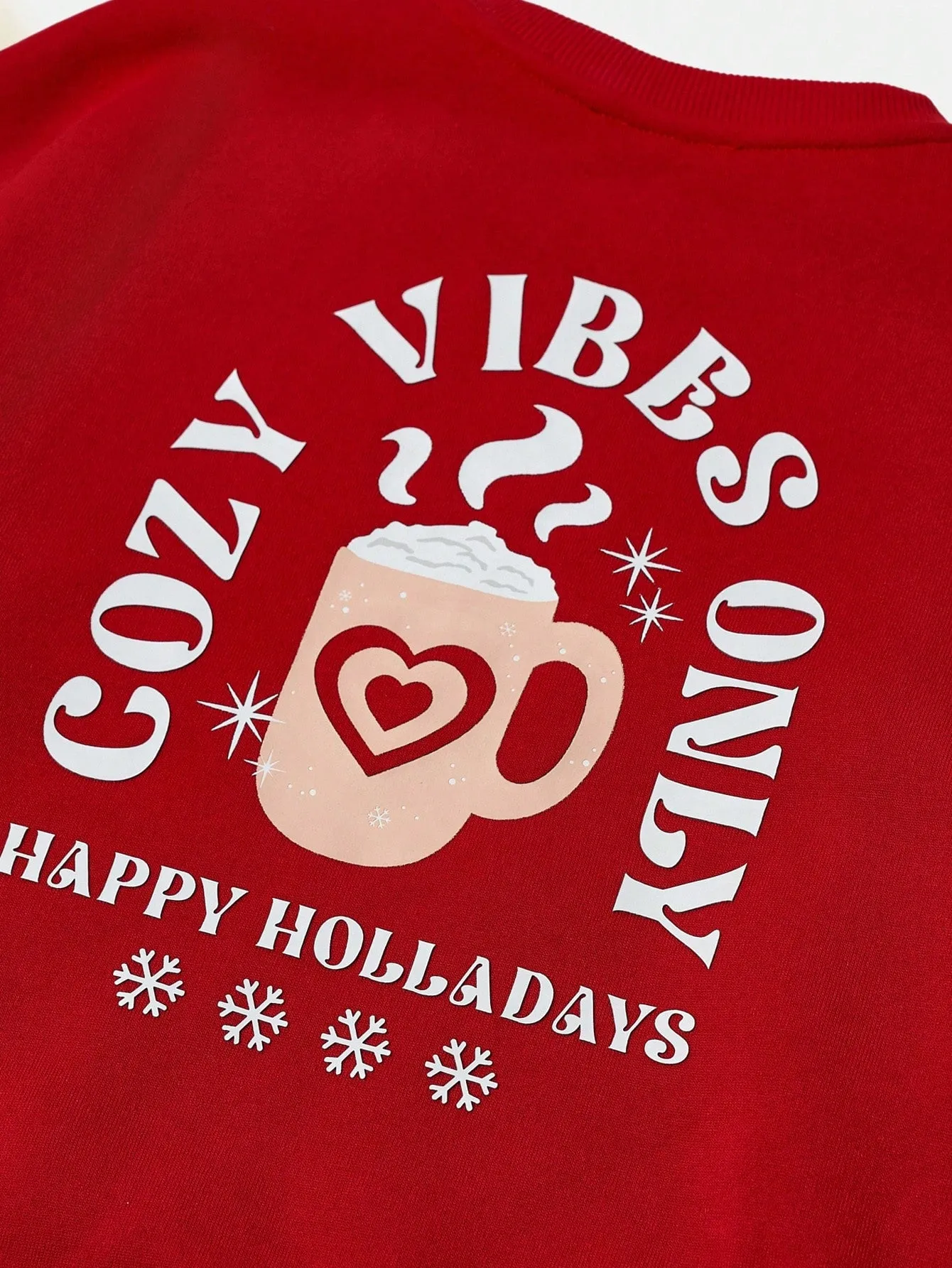 Tween Girls Comfy Christmas Crew Neck Sweatshirt With Front & Back Graphic Print