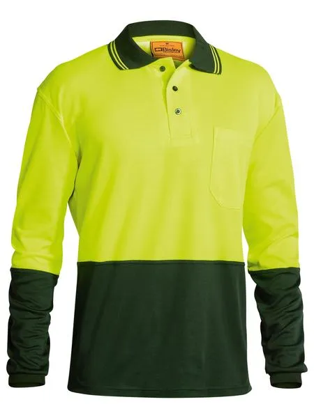 Two tone Hi Vis Polo Shirt Long Sleeve - BK6234