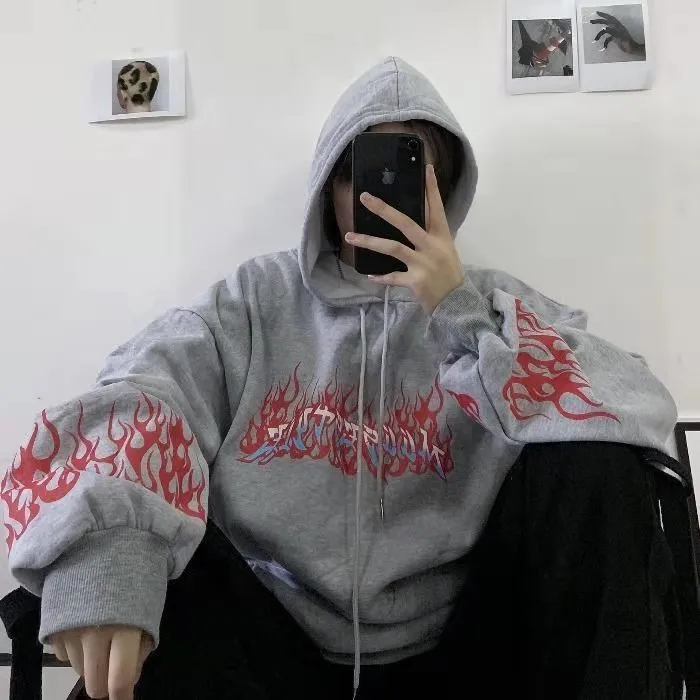 vetement femme Winter Autumn Loose Blue Flame Sweater Women Plus Size purple Female Pullover Womens Sweaters tops Pull
